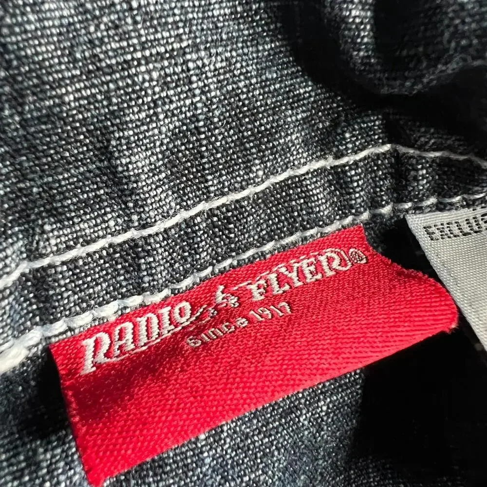 Vintage Radio Flyer Denim‎ Jacket Kids 2T Vintage Style Logo Patch Blue
